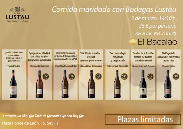 Comida maridada Bodegas Lustau