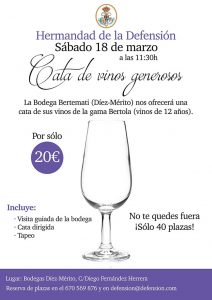 Cata de Vinos Generosos en Bodegas Díez-Mérito