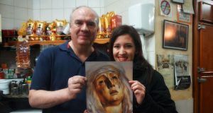 Cartel Semana Santa Jerez 2017 de La Sacristía del Caminante Atilano gerente de La Moderna con Inma Peña