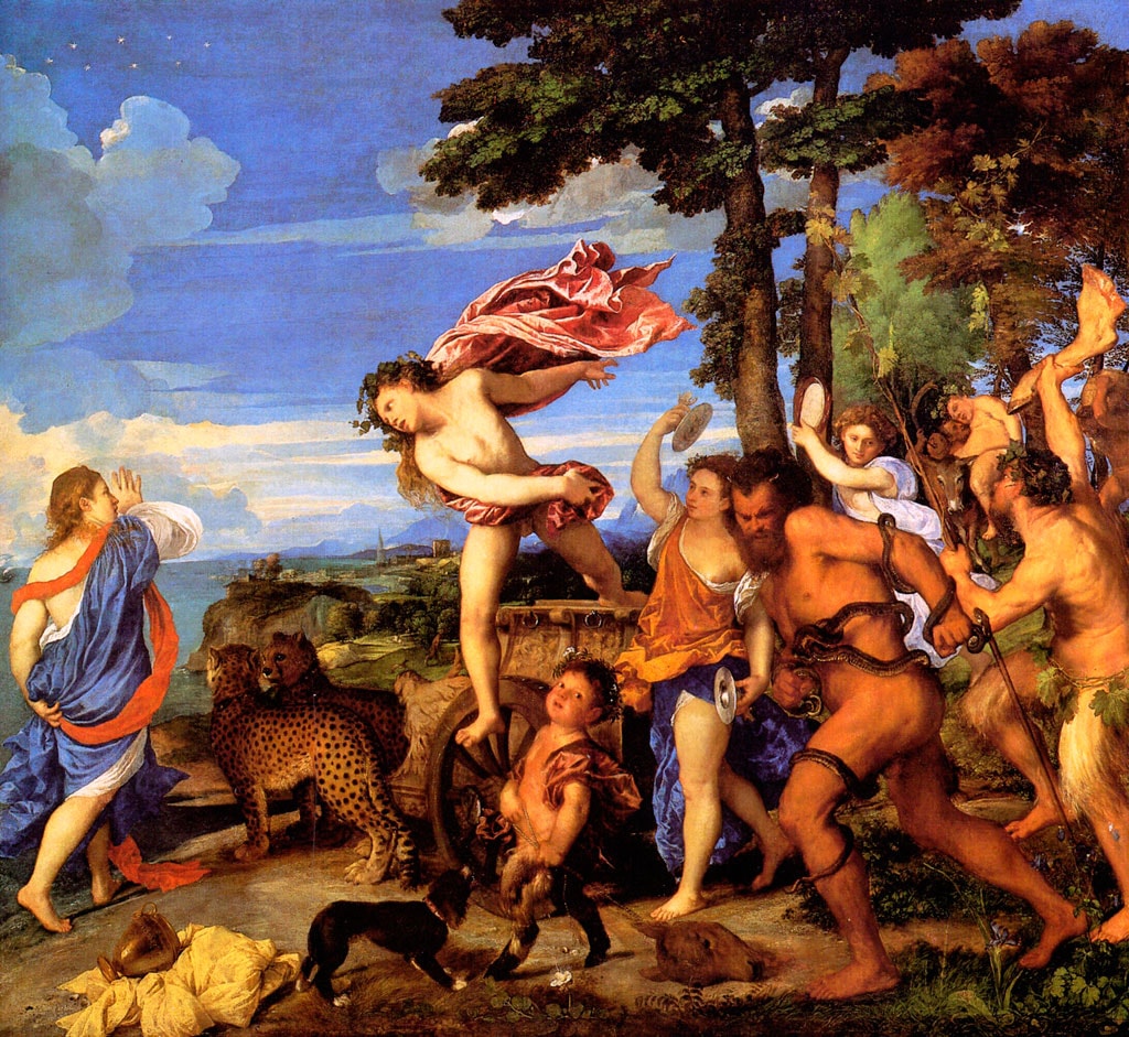 Baco y Ariadna, Tiziano (1520-1523). National Gallery, Londres.