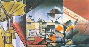 La Botella de Jerez de la Frontera Juan Gris. El reloj