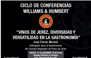 Vinos de Jerez, diversidad y versatilidad en la gastronomía Williams conferencia