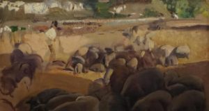 El boceto de Sorolla en Bodegas Tradición, ‘La Piara’ La Piara (estudio para Extremadura) por Joaquín Sorolla