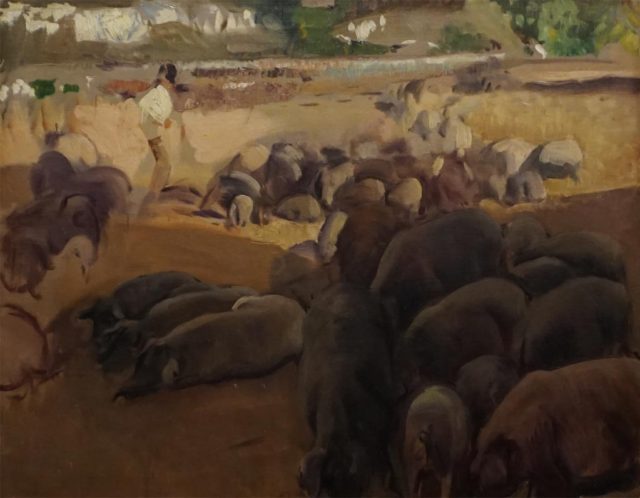 La Piara (estudio para Extremadura) por Joaquín Sorolla